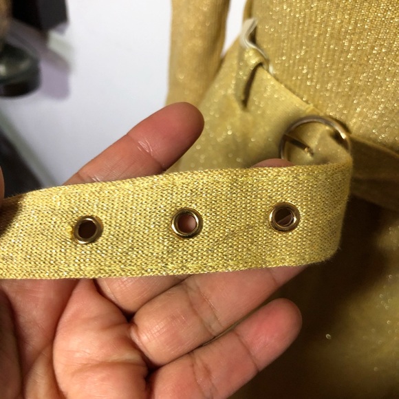 New Free People French Girl Sweater Mini Sweater Dress Gold New With Tags Gold - Picture 13 of 14